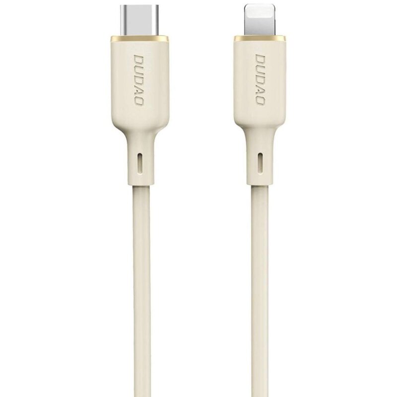 Kabel USB-C - Lightning DUDAO L7SCL 30W 1 m Beżowy