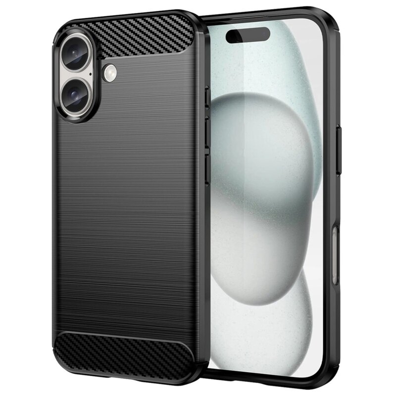 Etui HURTEL Carbon Case do Apple iPhone 16 Plus Czarny