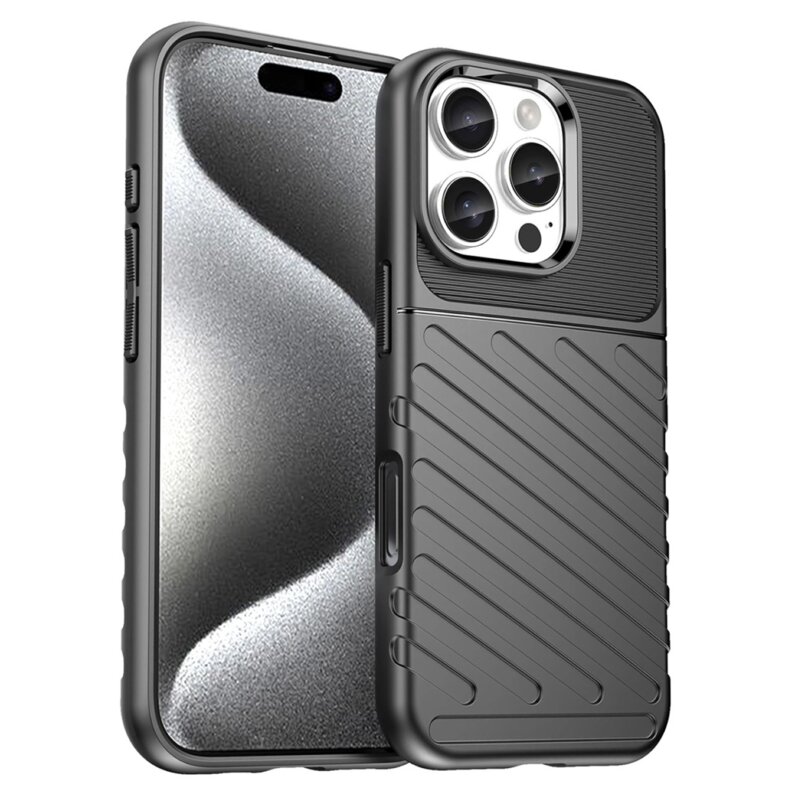 Etui HURTEL Thunder Case do Apple iPhone 16 Pro Max Czarny