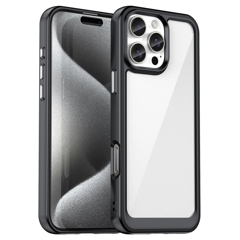 Etui HURTEL Outer Space Case do Apple iPhone 16 Pro Przezroczysto-czarny