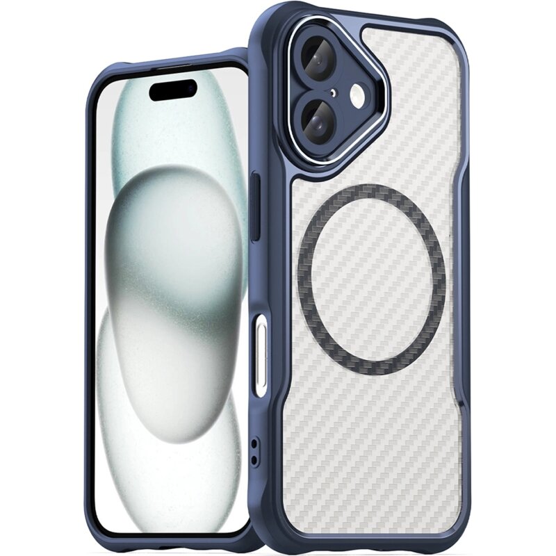 Etui HURTEL Leading Series MagSafe do Apple iPhone 16 Niebieski