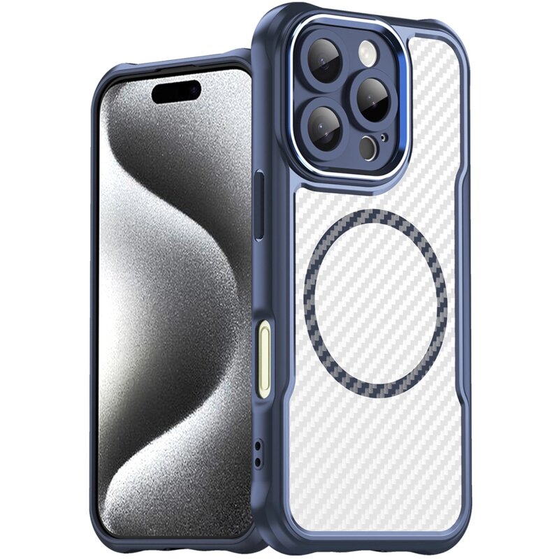 Etui HURTEL Leading Series MagSafe do Apple iPhone 16 Pro Niebieski