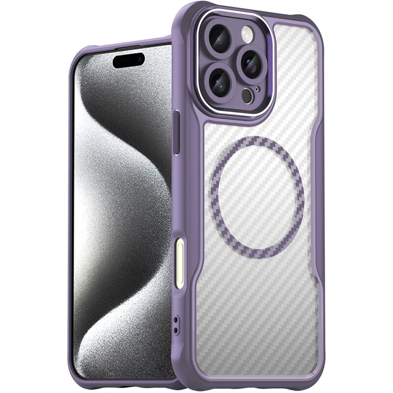 Etui HURTEL Leading Series MagSafe do Apple iPhone 16 Pro Max Fioletowy