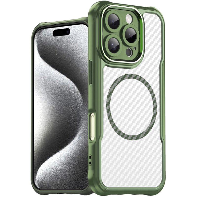 Etui HURTEL Leading Series MagSafe do Apple iPhone 16 Pro Max Zielony