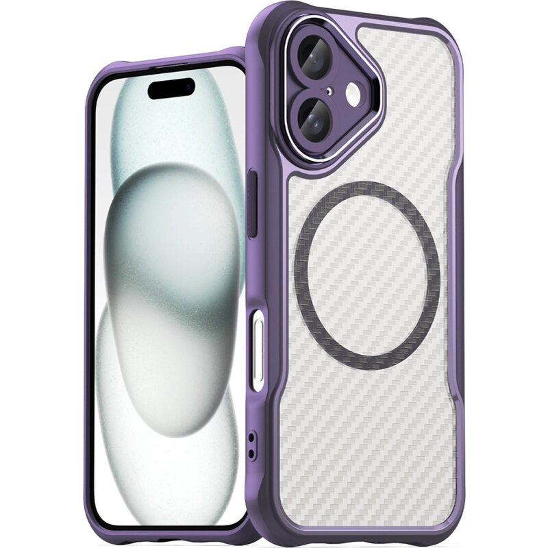 Etui HURTEL Leading Series MagSafe do Apple iPhone 16 Fioletowy