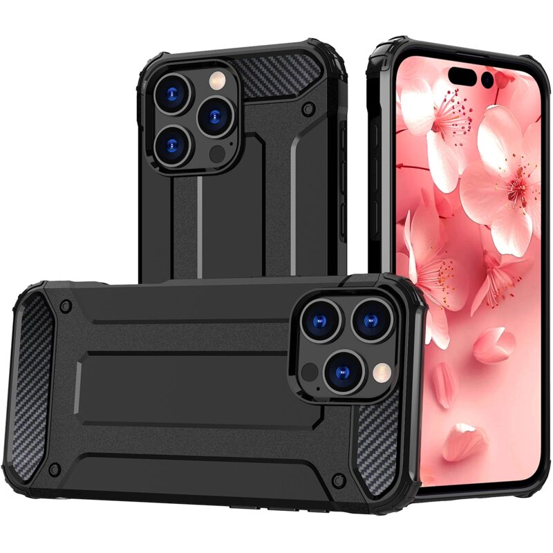 Etui HURTEL Hybrid Armor do Apple iPhone 16 Pro Max Czarny