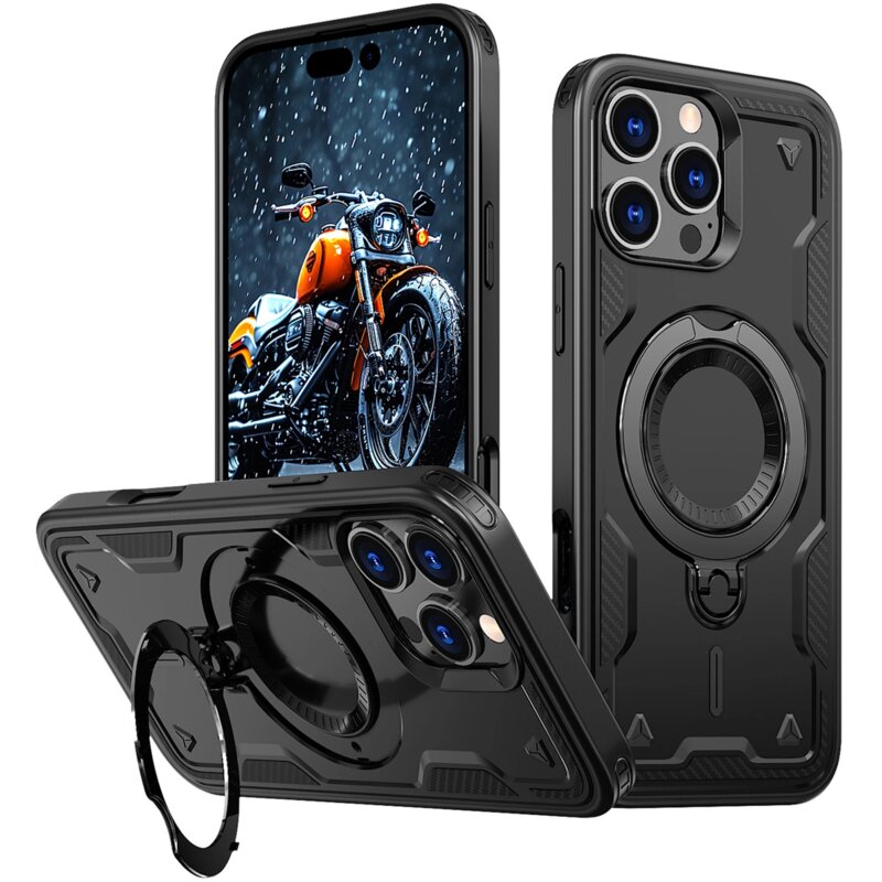 Etui HURTEL Hybrid Armor Trendy MagSafe do Apple iPhone 16 Pro Max Czarny