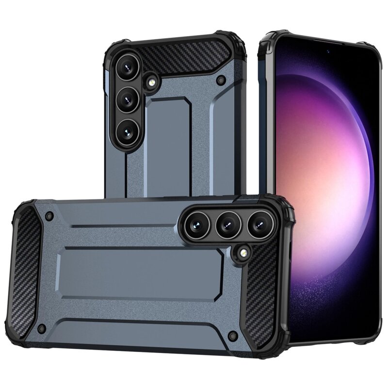 Etui HURTEL Hybrid Armor do Samsung Galaxy S25 Niebieski