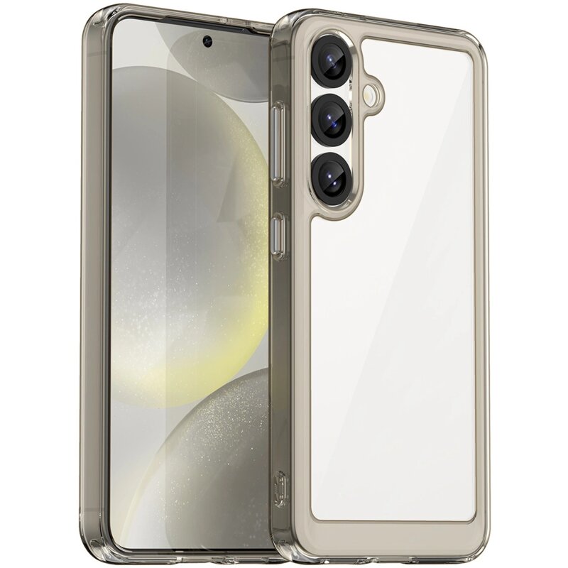 Etui HURTEL Outer Space Case do Samsung Galaxy S25 Przezroczysto-czarny