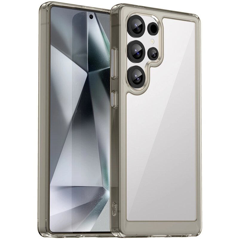 Etui HURTEL Outer Space Case do Samsung Galaxy S25 Ultra Przezroczysto-czarny