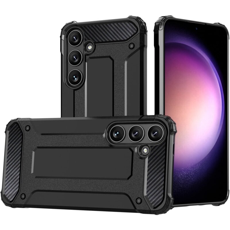 Etui HURTEL Hybrid Armor do Samsung Galaxy S24 FE Czarny