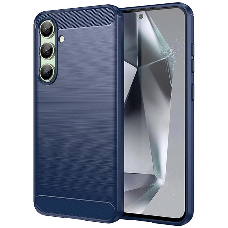 Etui HURTEL Carbon Case do Samsung Galaxy S24 FE Niebieski