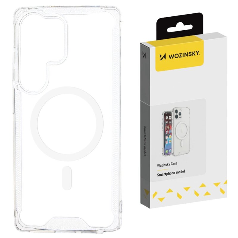Etui WOZINSKY Clear Corner Case MagSafe do Samsung Galaxy S24 FE Przezroczysty