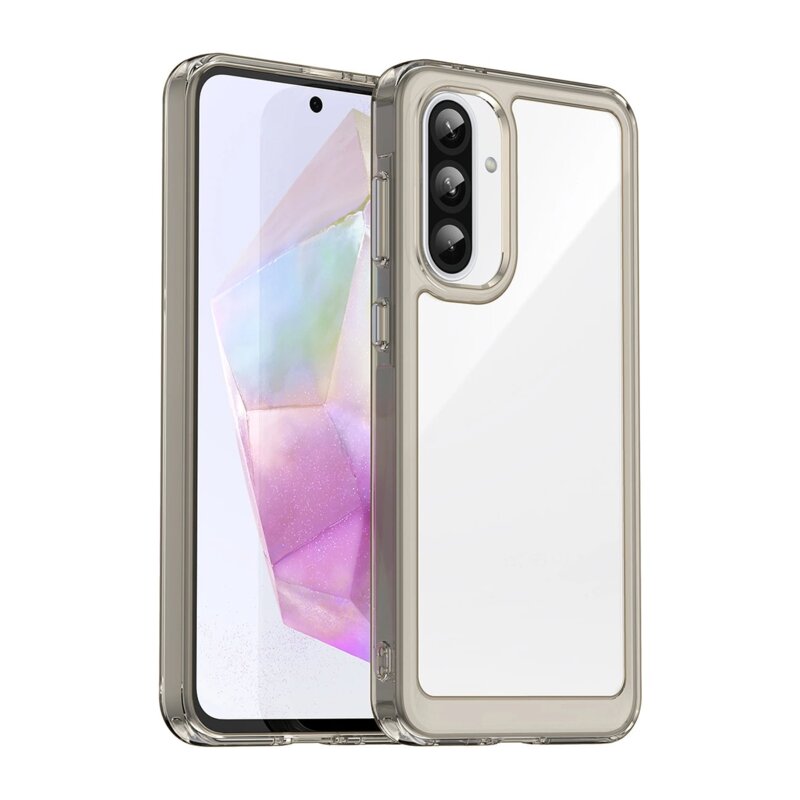 Etui HURTEL Outer Space Case do Samsung Galaxy A56 Przezroczysto-czarny