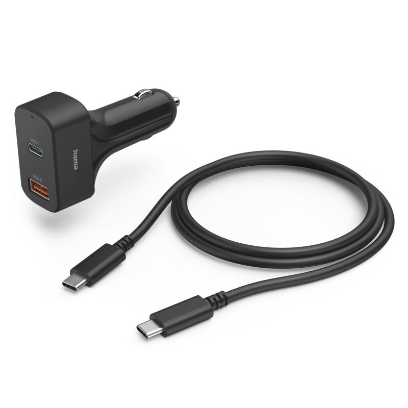 Ładowarka samochodowa HAMA 65W USB-C + USB-A 200018 Czarny