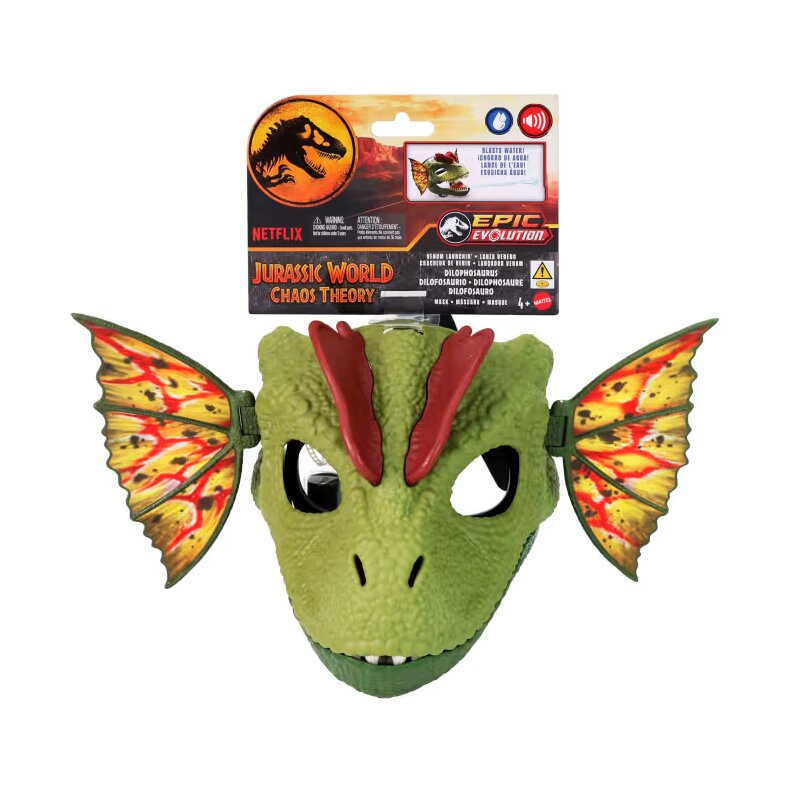 Zabawka interaktywna JURASSIC WORLD Maska Chaos Theory Dilofozaur HXF55
