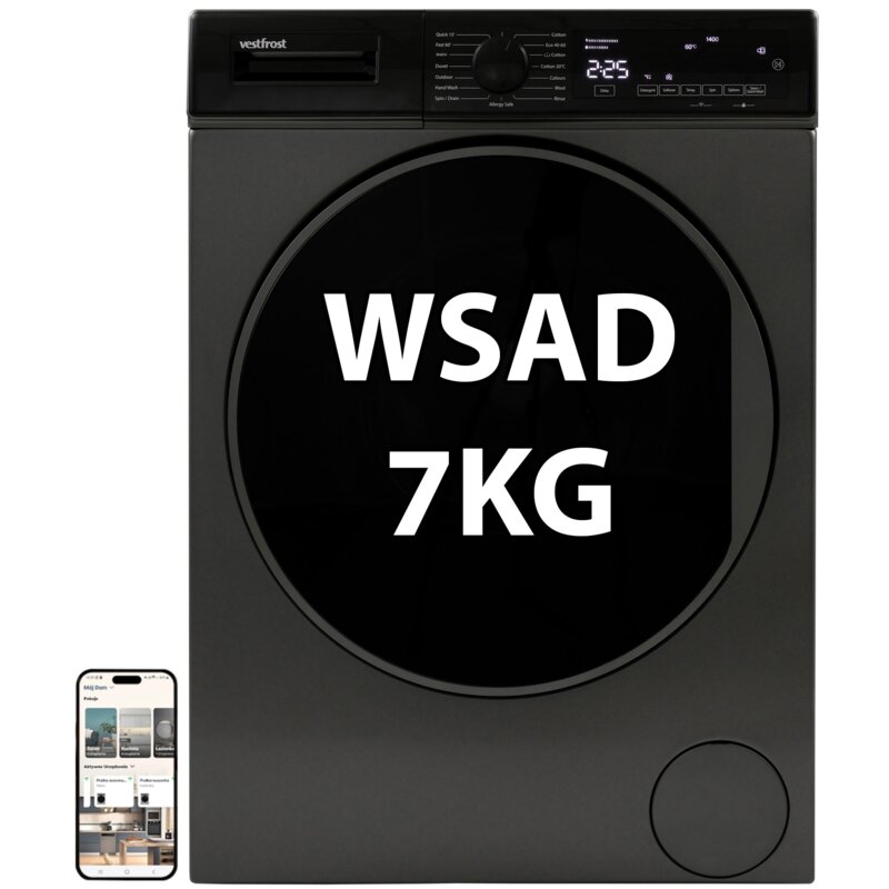 Pralka VESTFROST VW-FD4B1270EU 7kg 49.7cm 1200obr Sterowanie smartfonem