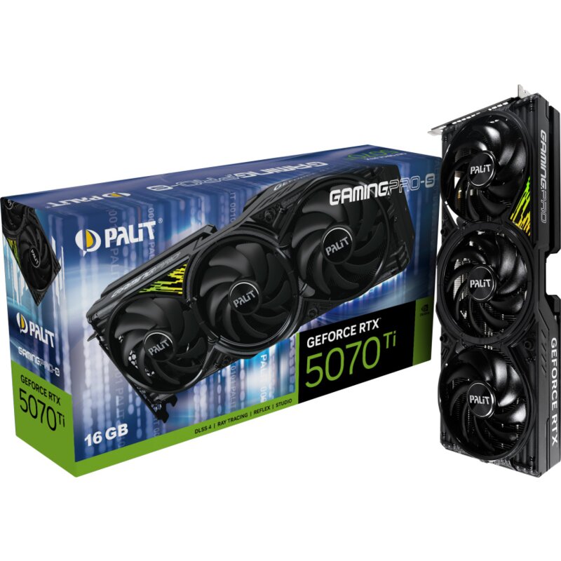Karta graficzna PALIT GeForce RTX 5070 Ti GamingPro-S 16GB DLSS 4.5