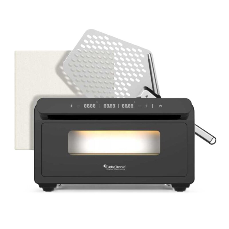 Piec do pizzy TURBOTRONIC TT-PO15 2000W średnica 33 cm Czarny