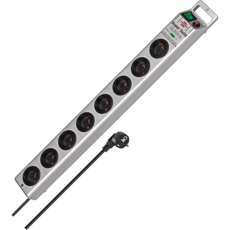 Listwa BRENNENSTUHL SuperSolid 8-gniazd (2.5 m) Srebrny
