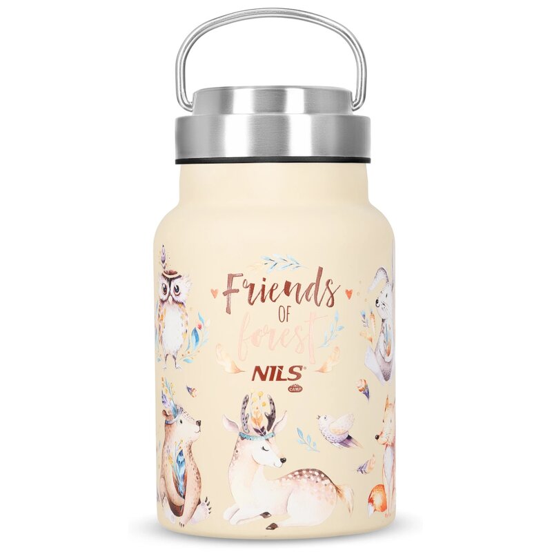 Butelka stalowa NILS CAMP NC3806 Forest Beżowy