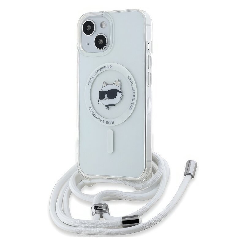 Etui KARL LAGERFELD IML Choupette Head & Cord MagSafe do Apple iPhone 13/14/15 Przezroczysty