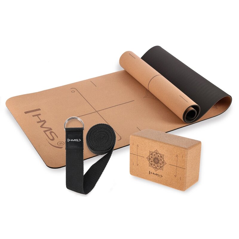 Zestaw do jogi HMS 17-40-007 Brązowy