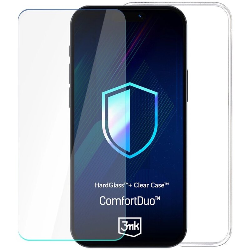 Etui 3MK ComfortDuo Clear do Apple iPhone 16 Pro Max Przezroczysty + szkło hartowane