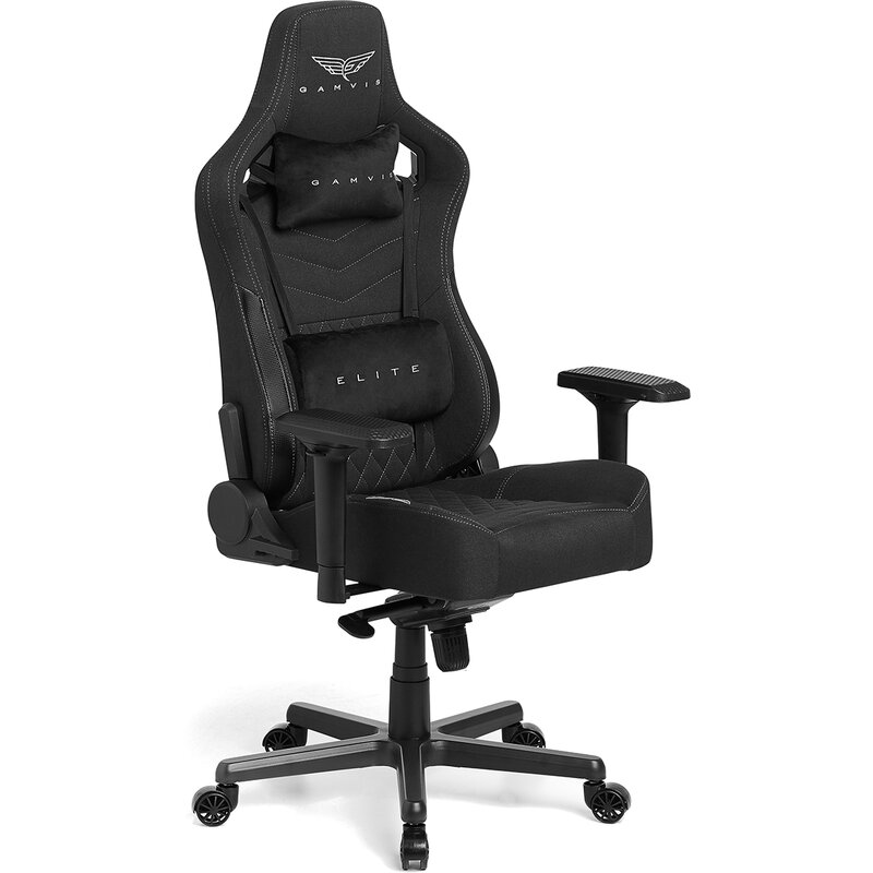 Fotel gamingowy GAMVIS Elite 2.0 Pro XL Czarny (białe elementy)
