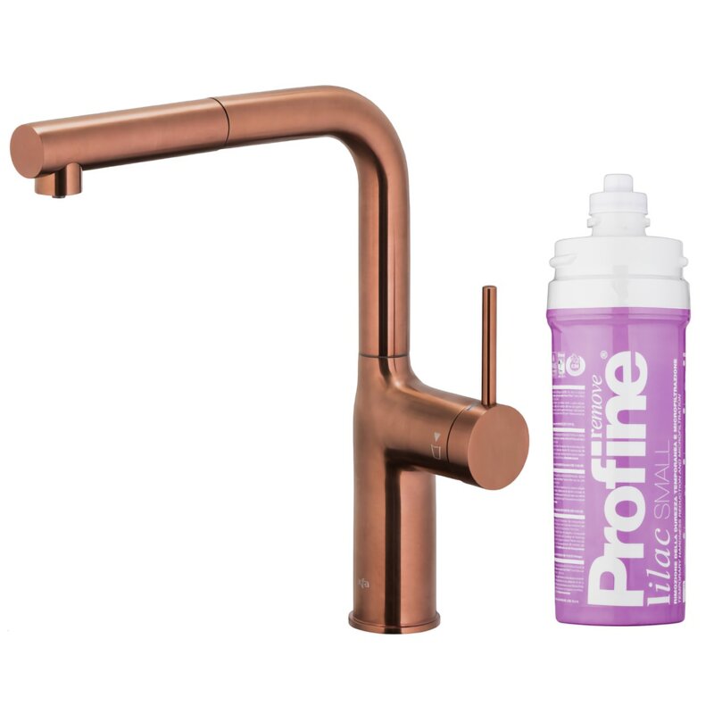 Bateria KFA z filtrem LILAC S DUERO PURE MOVE PULL-OUT 6623-425-34 Miedź szczotkowana