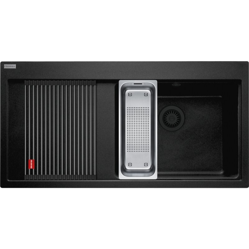Zlewozmywak jednokomorowy z ociekaczem FRANKE Mythos MTG 611-100 114.0743.109 Onyx 51.5x100