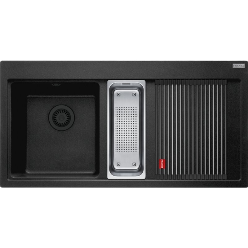 Zlewozmywak półtorakomorowy z ociekaczem FRANKE Mythos MTG 651-100 114.0743.119 Onyx 51.5x100
