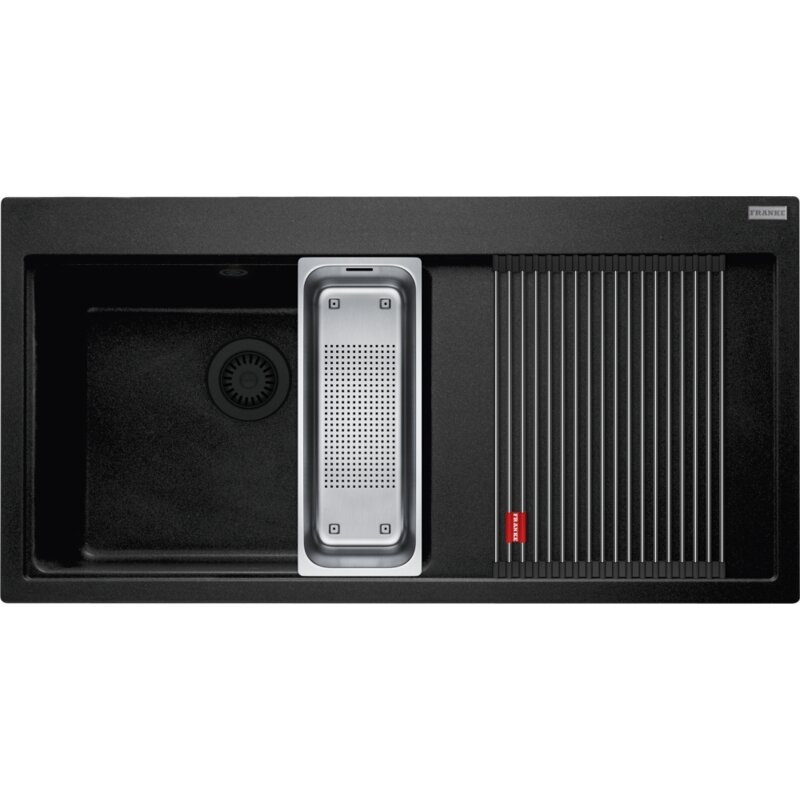 Zlewozmywak jednokomorowy z ociekaczem FRANKE Mythos MTG 611-100 114.0743.113 Onyx 51.5x100
