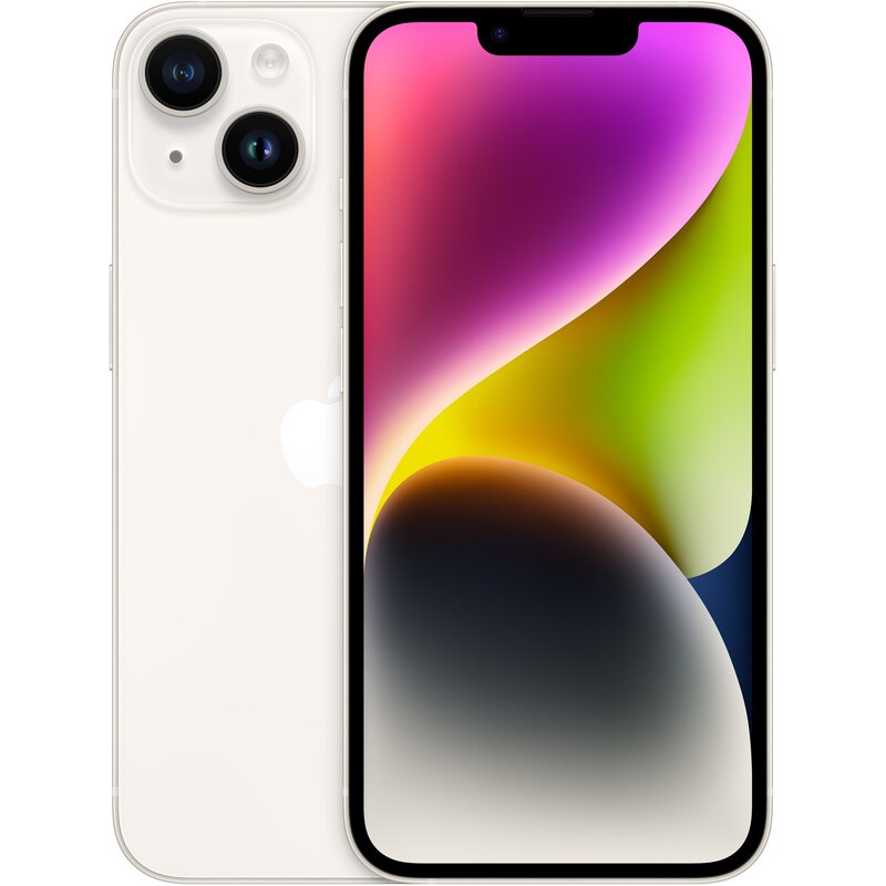 Smartfon APPLE iPhone 14 (odnowiony, nieaktywowany) 5G 256GB 6.1" Księżycowa poświata (CPO)