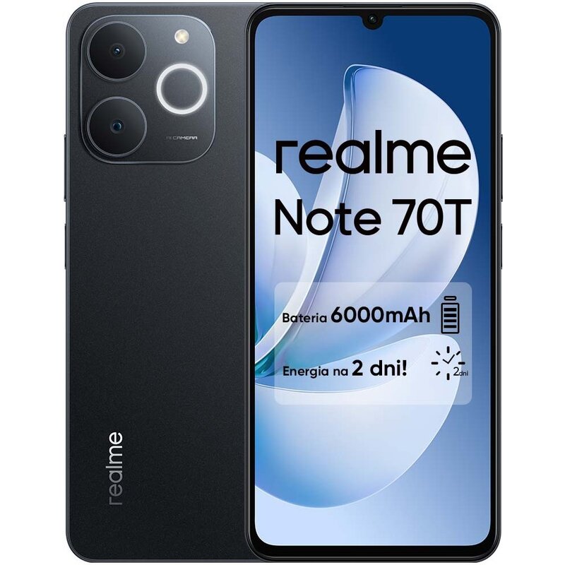Smartfon REALME Note 70T 4/128GB 6.74” 90 Hz Czarny