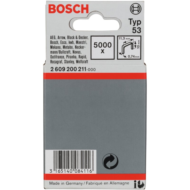 Zszywki BOSCH 2609200211 (5000 szt.)