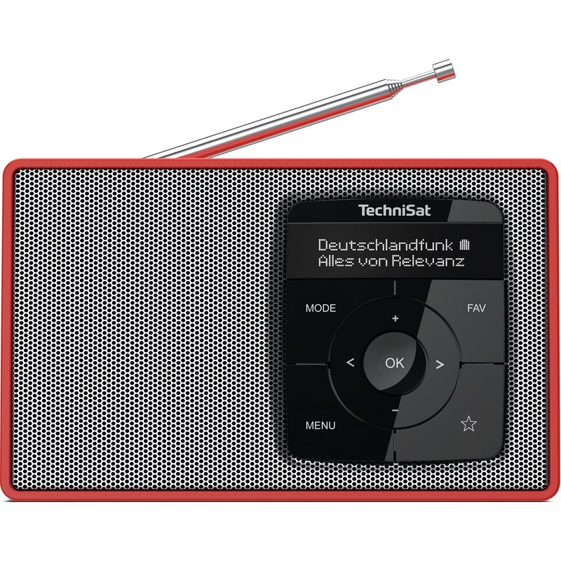 Radio TECHNISAT Digitradio 2 Cyfrowe Czerwono-srebrny