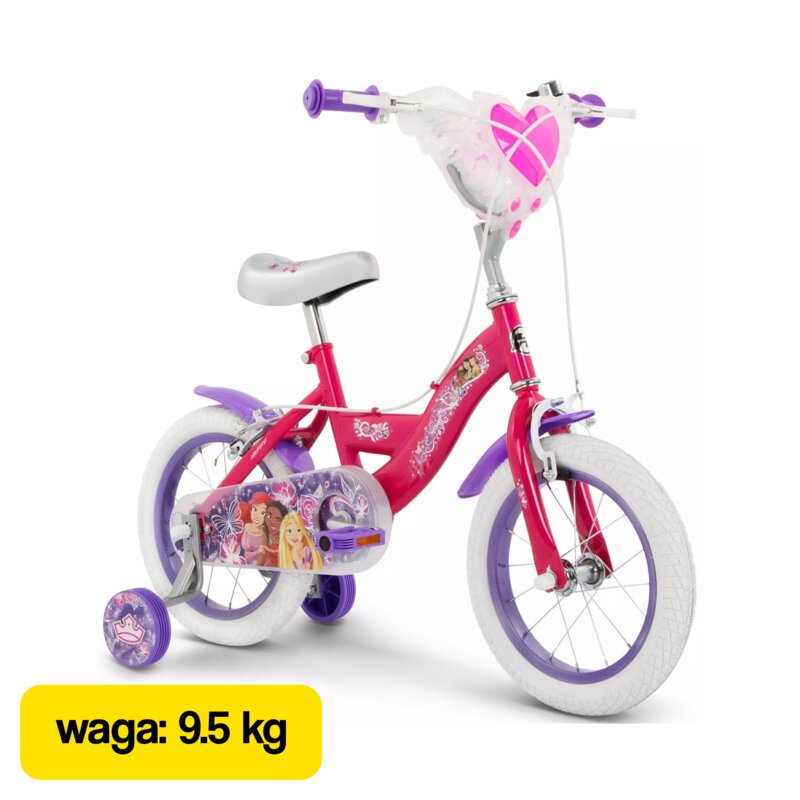 Rower dziecięcy HUFFY Disney Princess 14 cali Różowy Wzrost: 95-110 cm Wiek: 4-6 lat