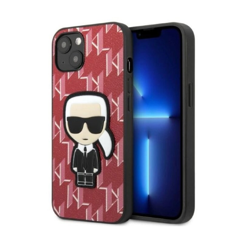 Etui KARL LAGERFELD Monogram Ikonik Patch do Apple iPhone 13 Czerwony