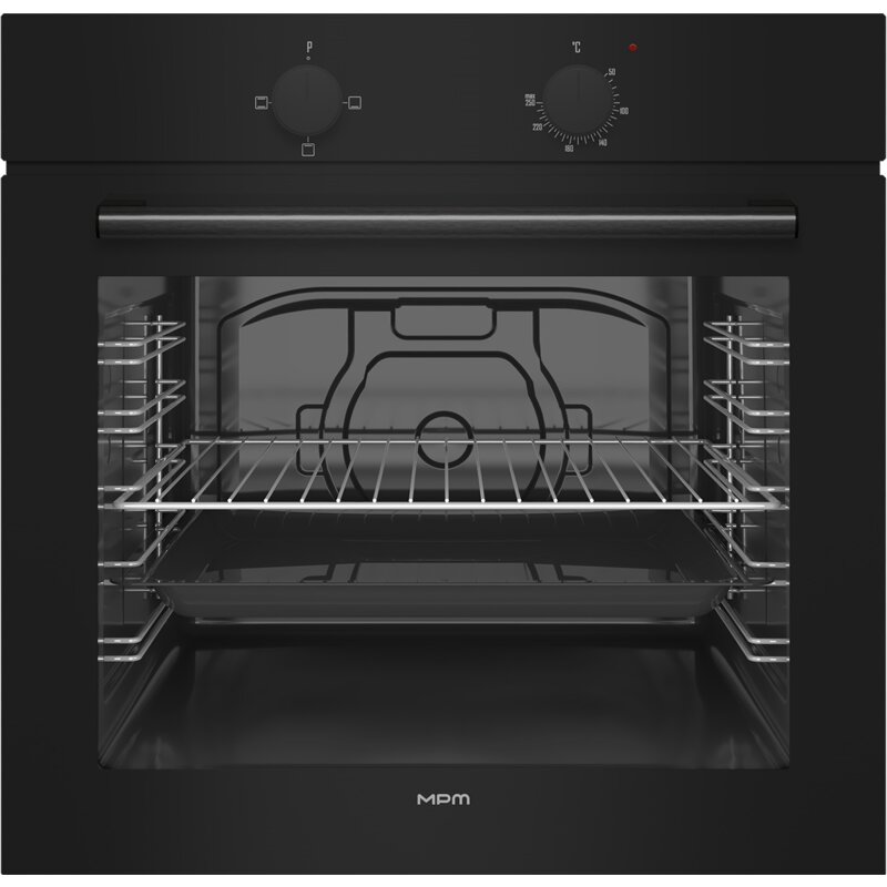 Piekarnik elektryczny MPM MPM-63-BO-28 63 l | SteamClean | termoobieg | grill | czarny