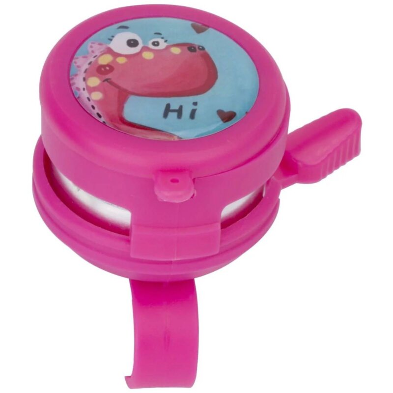 Dzwonek rowerowy SUN BABY z lusterkiem Dinozaur J13.035.0.2 Różowy