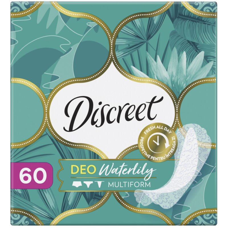Wkładki higieniczne DISCREET Deo Waterlily (60 sztuk)