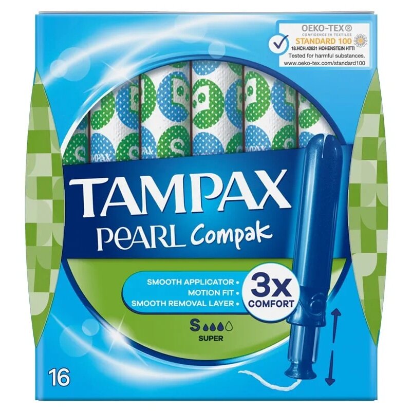 Tampony TAMPAX Pearl Compak Super (16 sztuk)