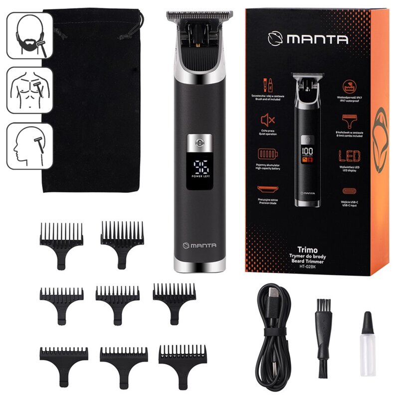 Trymer MANTA Trimo HT-02 BK
