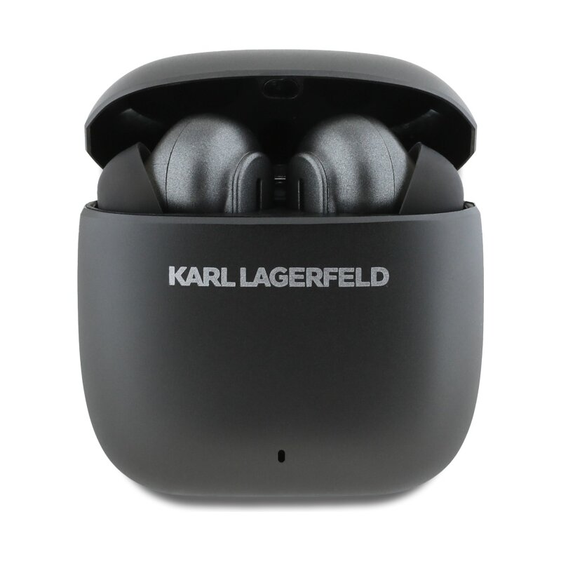 Słuchawki dokanałowe KARL LAGERFELD Metal Printed Logo ANC Czarny