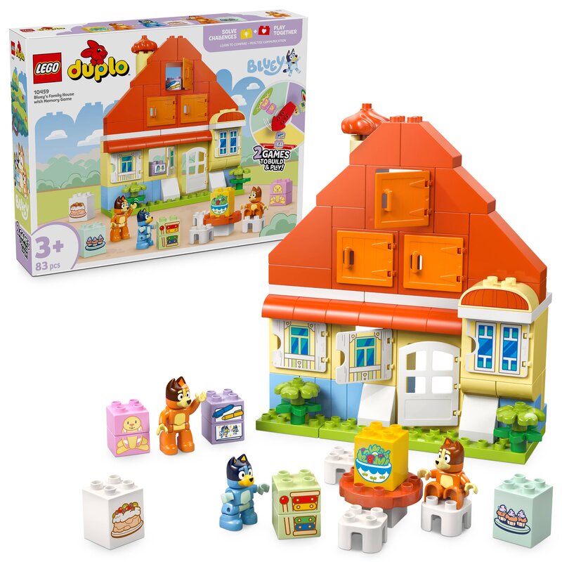 LEGO 10459 DUPLO Bluey Dom rodzinny Blue z grą pamięciową