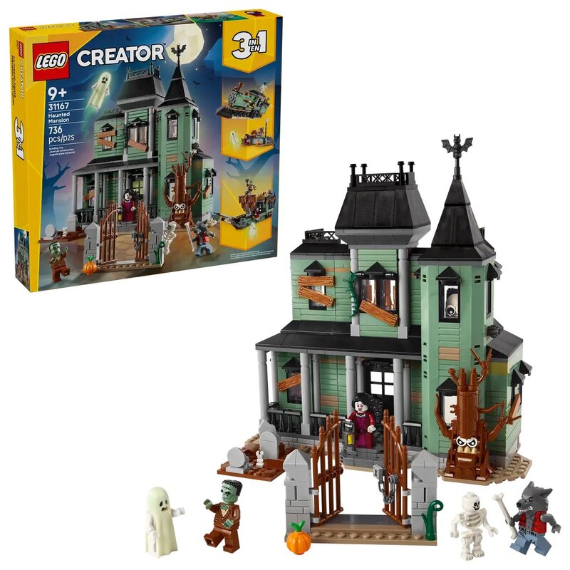 LEGO 31167 Creator 3w1 Nawiedzona rezydencja, przebudowa na statek lub pociąg
