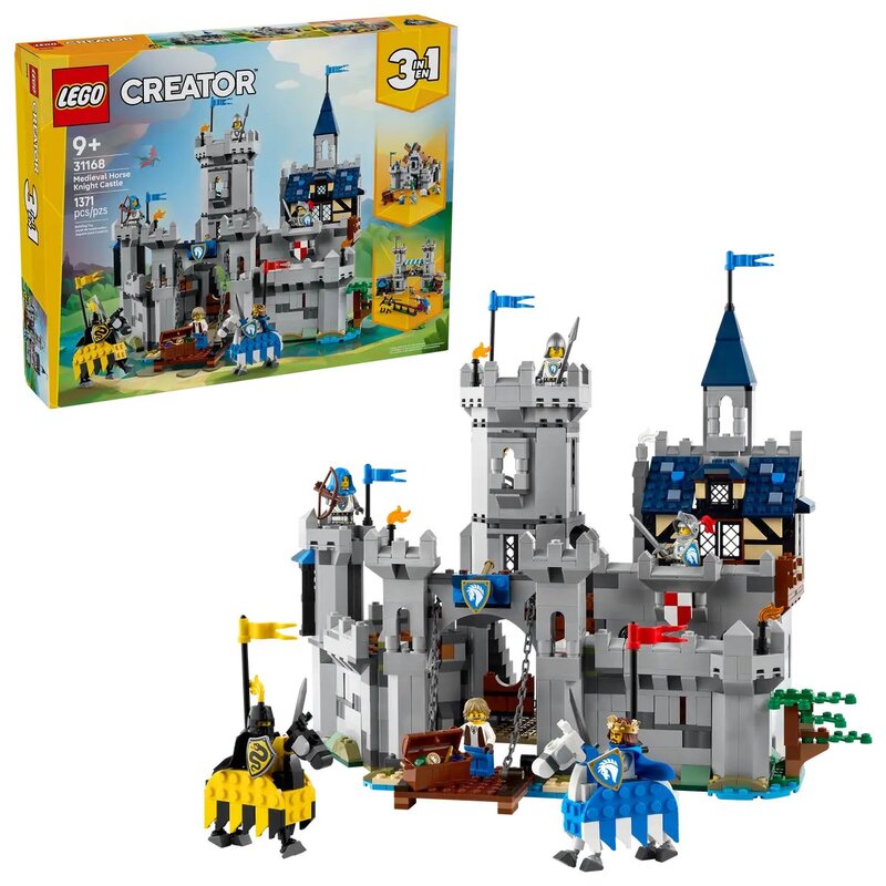 LEGO 31168 Creator 3w1 Średniowieczny zamek rycerzy konnych, turniej lub miasto