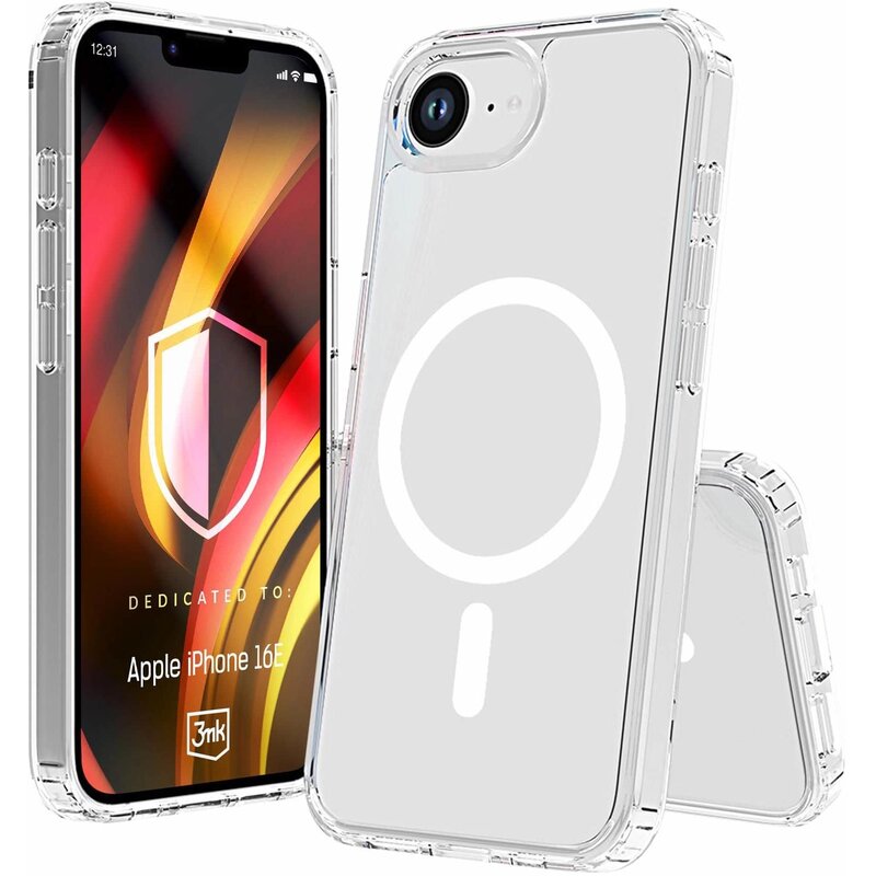 Etui 3MK Hardy LiqForce MagCase do Apple iPhone 16e Przezroczysty