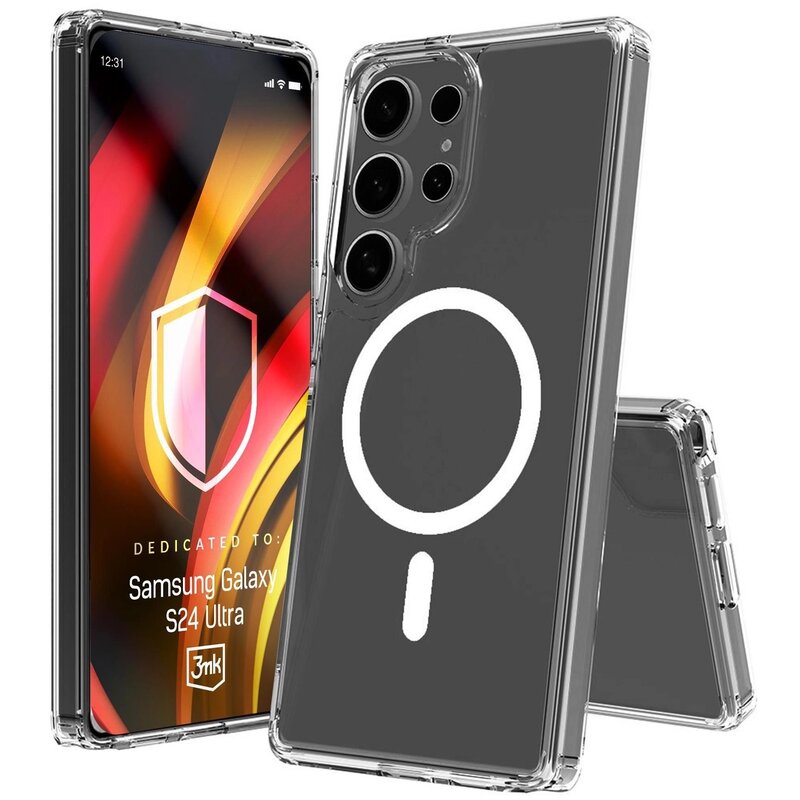 Etui 3MK Hardy LiqForce MagCase do Samsung Galaxy S24 Ultra Przezroczysty